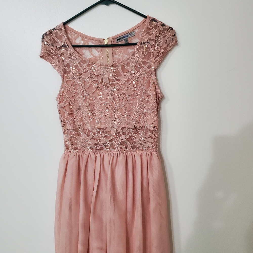 Baby Pink Bailey Blue Dress